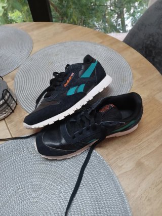 Deportivas Reebok negras y verde azulado