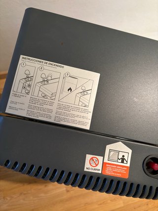 Estufa de gas butano gris oscuro