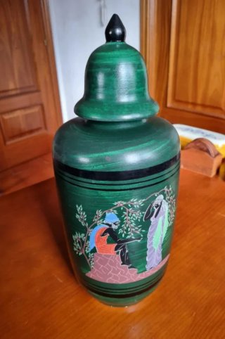 Jarrón / Tibor decorativo estilo griego (45 cm)