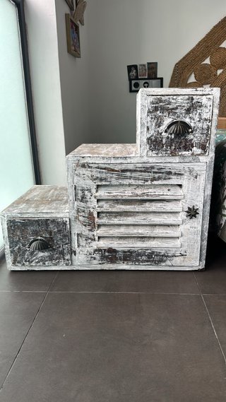 Set de 2 Muebles de Madera de Teca
