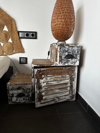 Set de 2 Muebles de Madera de Teca