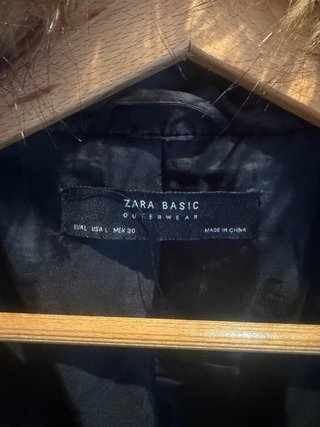 Abrigo Zara Negro Talla L