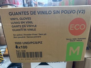 Guantes Vinilo Sin Polvo Talla M Eco 100uds.