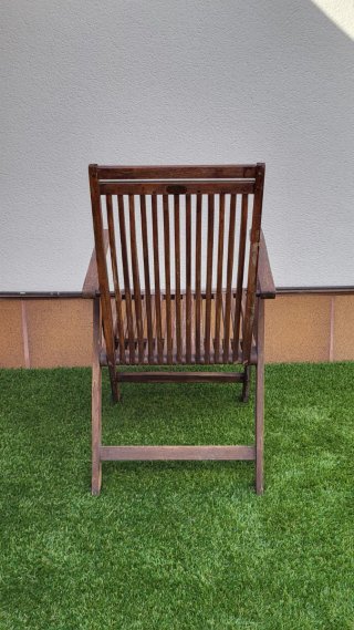 Silla de jardín reclinable de madera