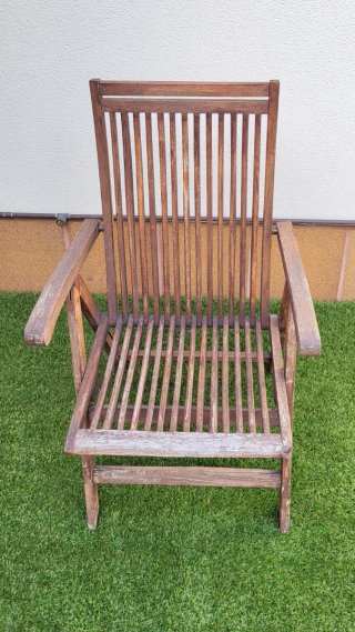 Silla de jardín reclinable de madera