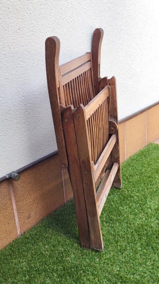 Silla de jardín reclinable de madera