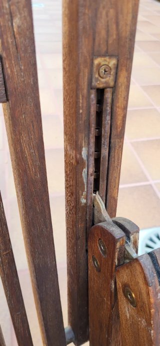 Silla de jardín reclinable de madera