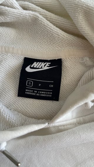 Sudadera Nike Blanca con Logo Negro