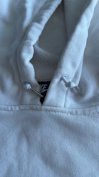 Sudadera Nike Blanca con Logo Negro