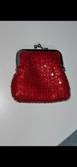 Portamonete Rimmel rosso metallizzato