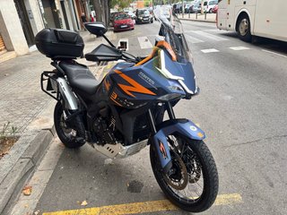 Zontes 703F Adventure Moto Azul/Naranja
