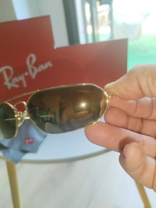Gafas Ray-Ban Aviator Caravane Oro/Verde