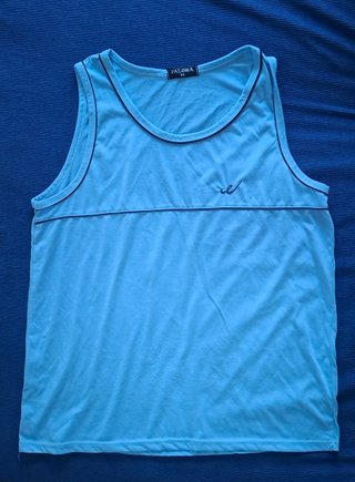 Camiseta sin mangas Paloma Turquesa XL