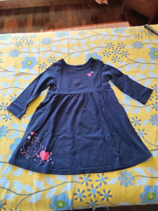 Vestitino blu bambina 92 cm