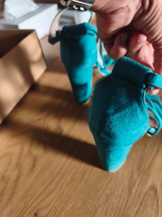 Sandalias de Tacón Turquesa