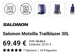 Mochila Salomon Trailblazer 30 Azul