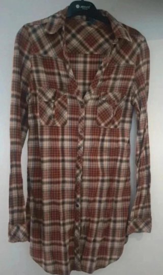 Camisa cuadros Bershka Talla M