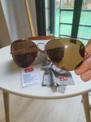 Gafas Ray-Ban Aviator Cuero B&L