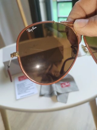 Gafas Ray-Ban Aviator Cuero B&L