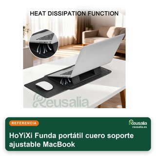 Funda portátil cuero soporte ajustable MacBook