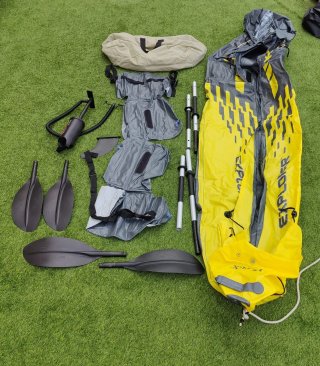 Kayak inflable 2 personas + remos + inflador