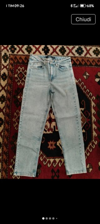 Bershka Jeans Chiari Donna Tg. EU 36 Elasticizzati
