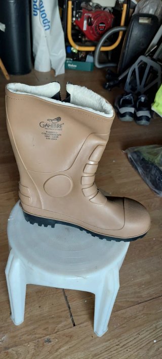 Botas de agua seguridad forradas beige
