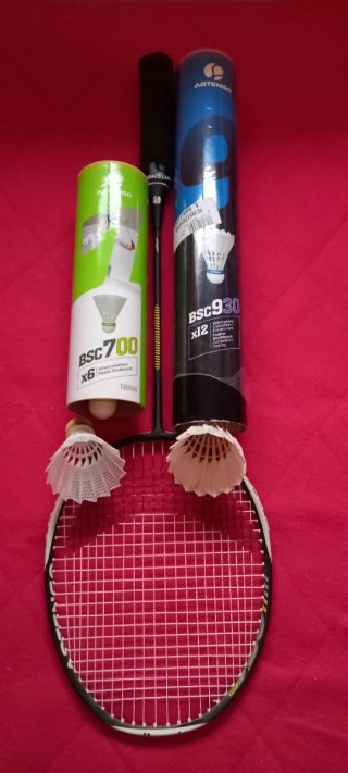 Raqueta y plumas bádminton Artengo