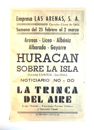 Lote 3 Programas de Mano Cine Años 50-Cine Éxotico