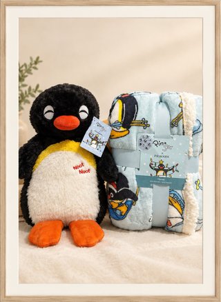 Pack Pingu: bolsa de agua caliente y Manta