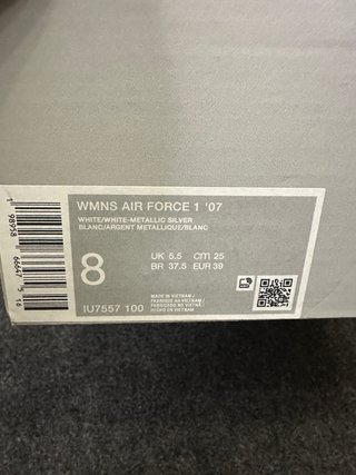 Zapatillas Nike Air Force 1 Blancas Talla 39