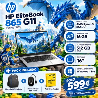 HP EliteBook 865 G11 - Ryzen 5, 16GB RAM, 512GB SS