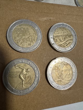 4 Monedas 2 Euros Conmemorativas
