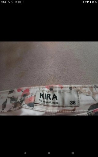 Pantalón vaquero floral Kira Talla S