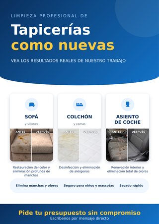 Limpieza de sofás, colchones y asientos de coche