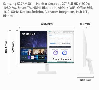 Smart Monitor Samsung M5 27 pulgadas negro