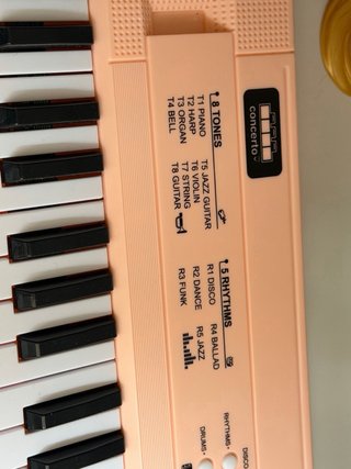 Tastiere musicali rosa per bambini con microfono