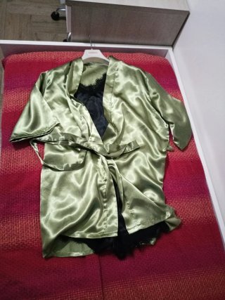 Vestaglia damigella d'onore verde