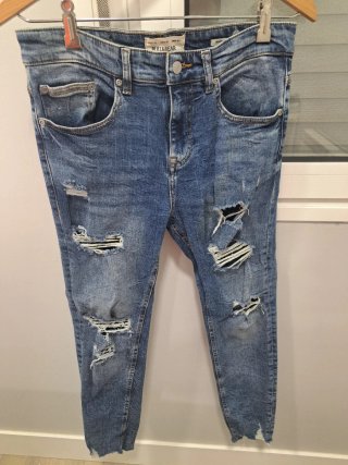 Pantalón Vaquero Pull&Bear Azul Talla M