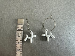 Lote 3 Pares Pendientes Aro Perrito Globo