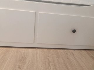 Diván blanco con cajones Ikea