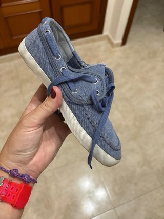 Zapatos de lona Silbon azul talla 34