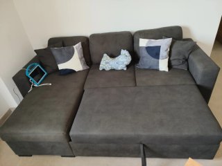 Sofá cama gris