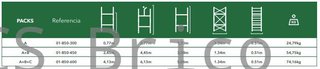 Andamio Modular Aluminio - 4,45 Metros - Pack A+B