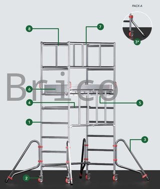 Andamio Modular Profesional PRESTIGE 1,90 Metros Pack B