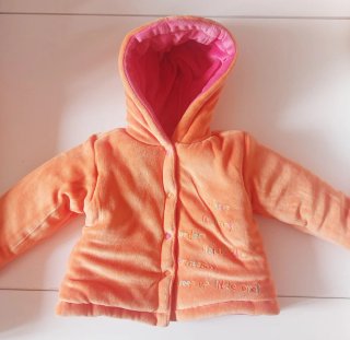 Abrigo Reversible Rosa y Naranja TALLA 6M (68 cm)