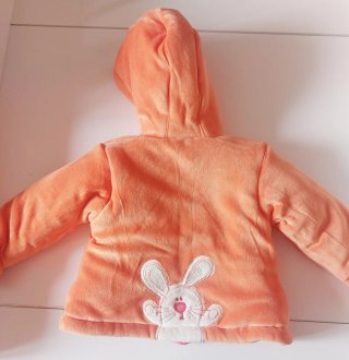 Abrigo Reversible Rosa y Naranja TALLA 6M (68 cm)