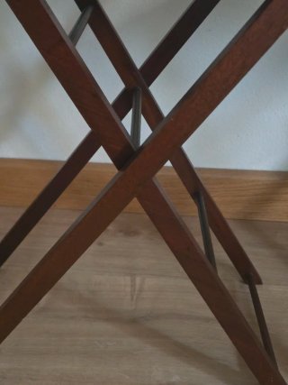 Mesas auxiliares plegables de madera (2 unidades)