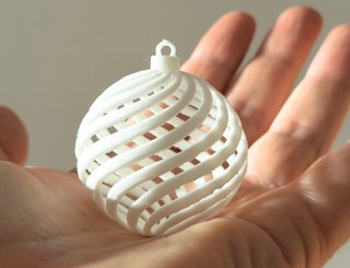 Bola Navidad Espiral Roja