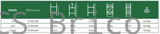 Andamio Modular Aluminio - 6,13 Metros - Pack A+B+C